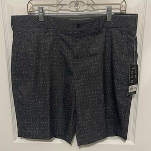 Men's Gray Patterned Golf Shorts
